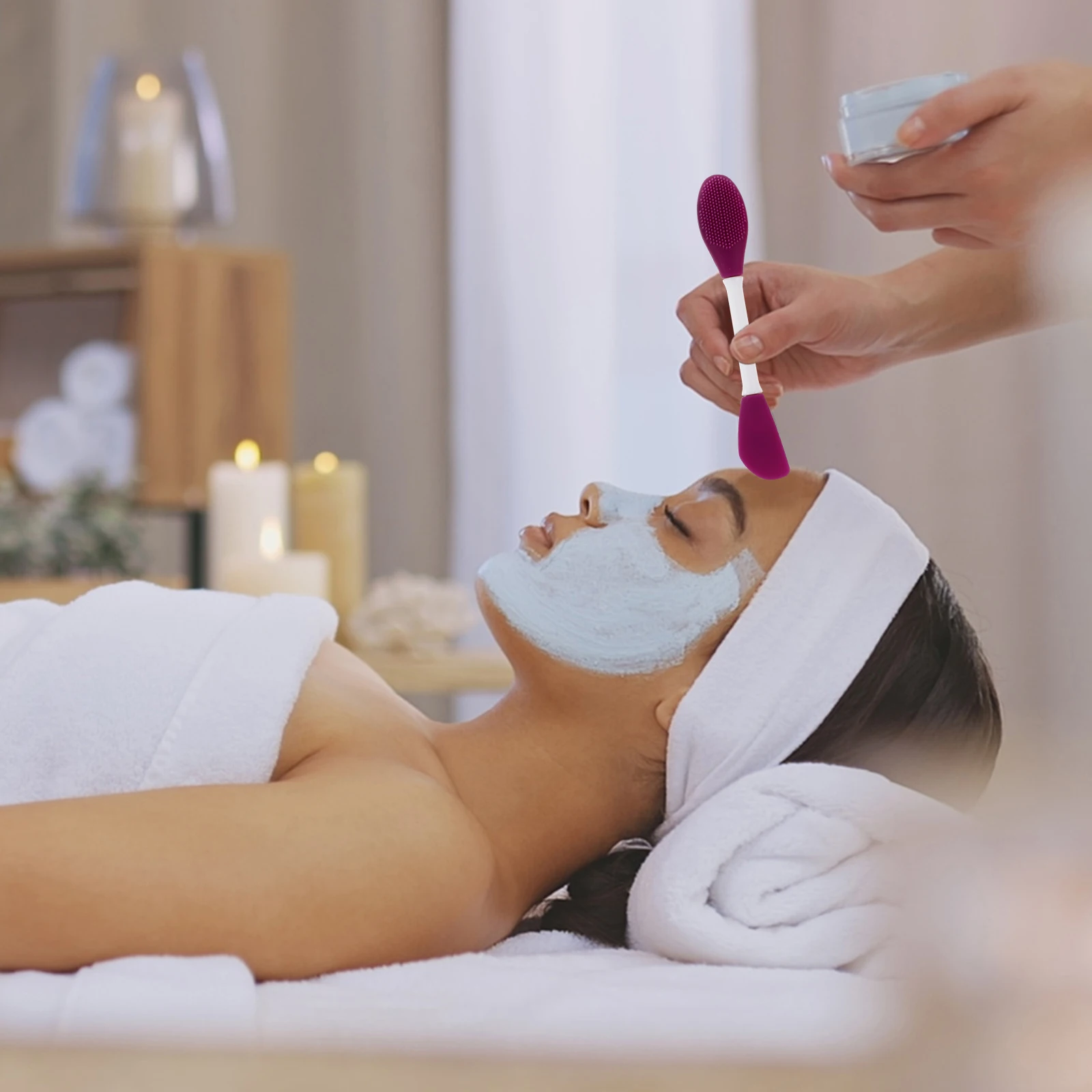 4 Uds. Cepillo de silicona para máscara, herramienta para el cuidado de la piel, cepillos aplicadores faciales, lavabo, maquillaje, Gel de sílice, barro Facial