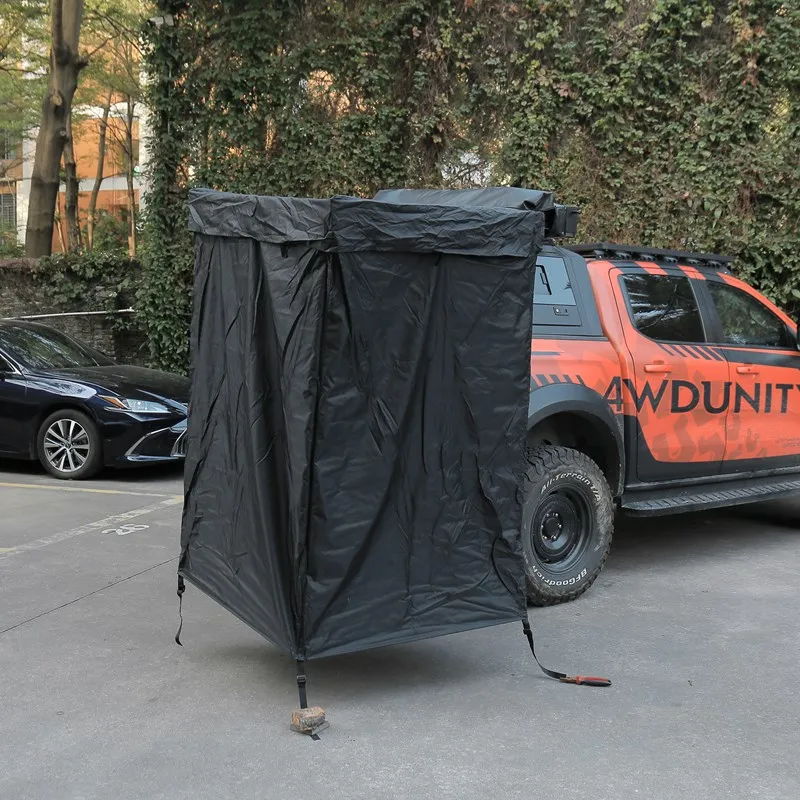 Camping Shower Room Double Layer Waterproof Four-Season Quick Automatic Opening Foldable Mounting Bracket Outdoor Car Side Tent