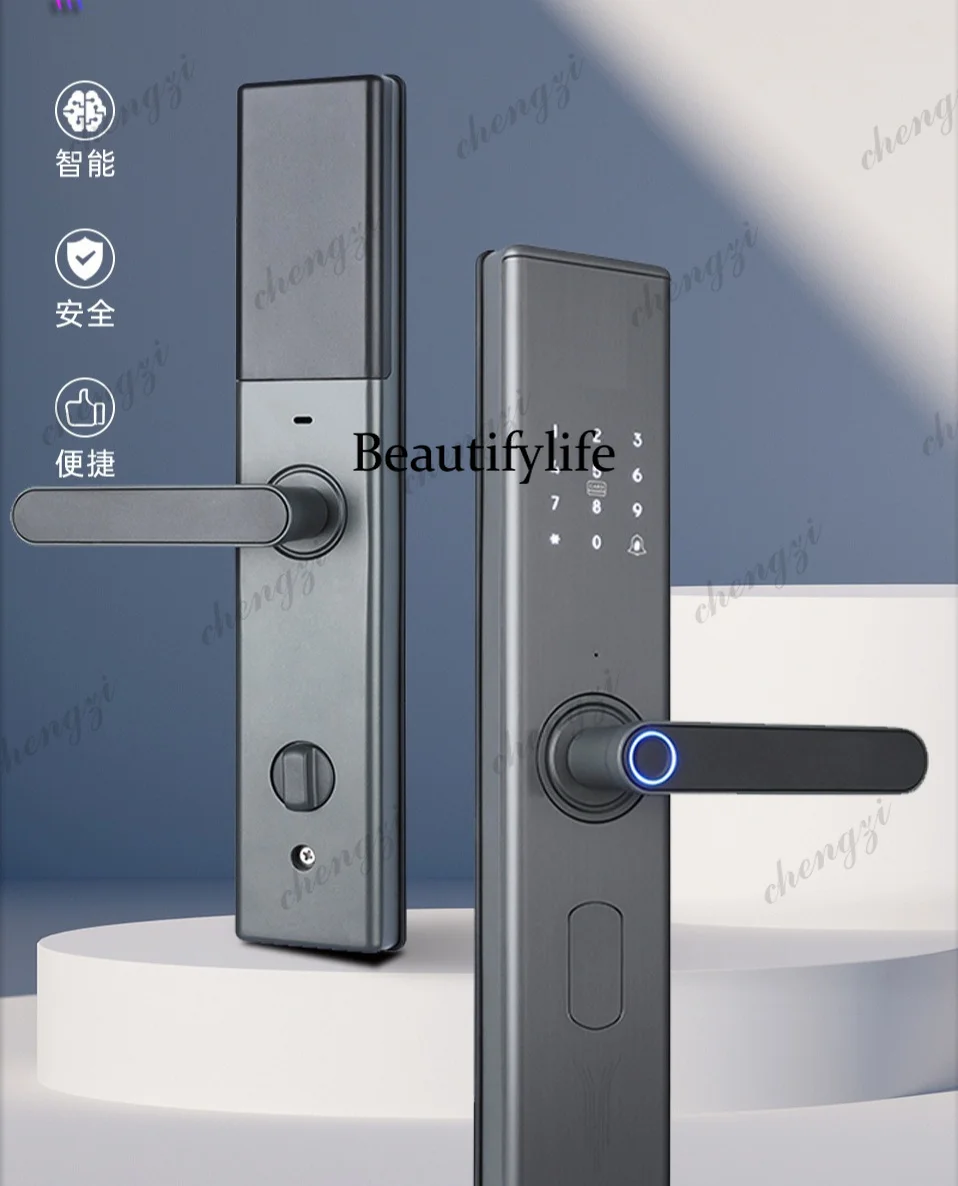 Smart door lock C-grade core finger vein double opening household lock security linkage fingerprint password lock