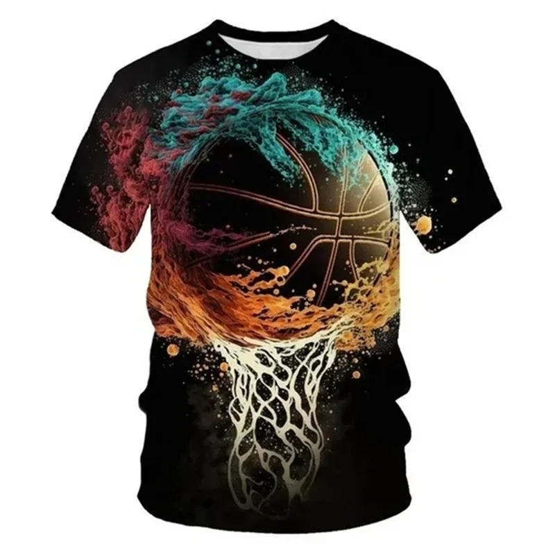 

Модные баскетбольные графические футболки для мужчин, летние повседневные детские футболки с круглым вырезом и 3D принтом, свободные быстросохнущие спортивные футболки, топы