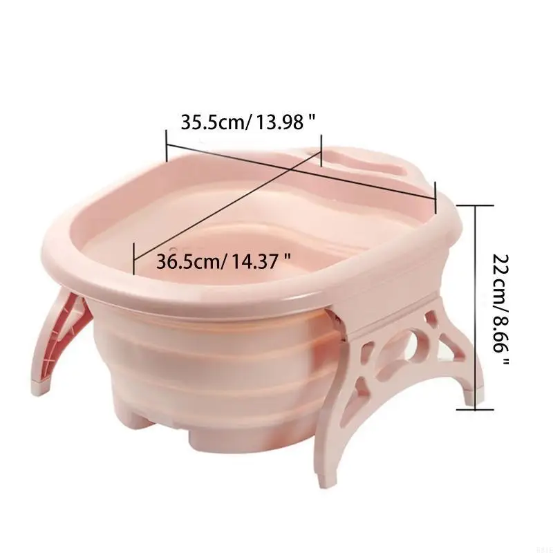 581E Collapsible Large Fold Foot Soaking Tub Foot Bath Massager with Massaging Roller