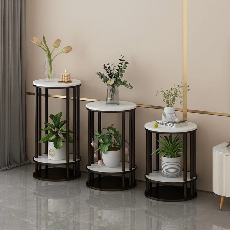 Flower shelf, living room floor-to-ceiling shelf, balcony succulent layer shelf, solid wood display rack, light luxury plant