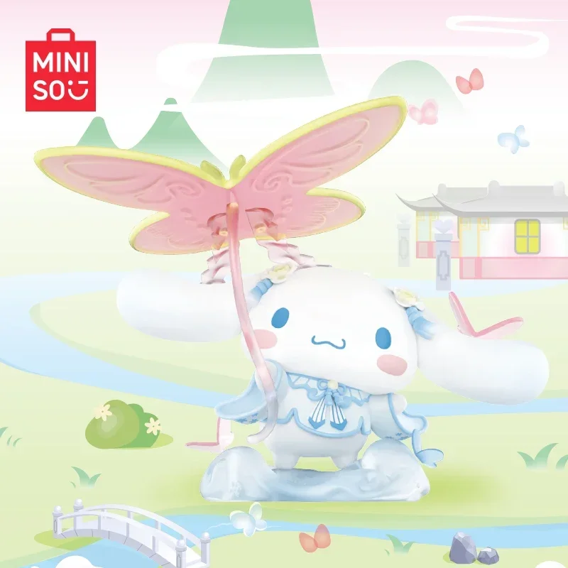 MINISO oryginalna Sanrio nowa sukienka kwiatowa rytmiczna seria pudełko z niespodzianką zabawki dla dzieci świąteczny prezent urodzinowy animacja Model zabawki