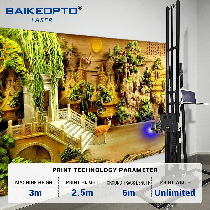 BK-WP500S Printer Inkjet Ramah Lingkungan di dinding langsung ke dinding Printer/mesin Printer Dinding