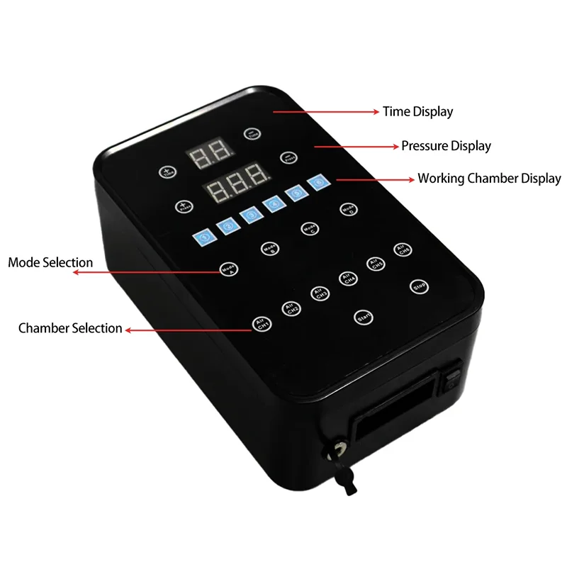 Air Compression Leg Massage Pressotherapy Recovery System 6 Chambers Air Pumps With New Controller For Sport Recovery Fitness