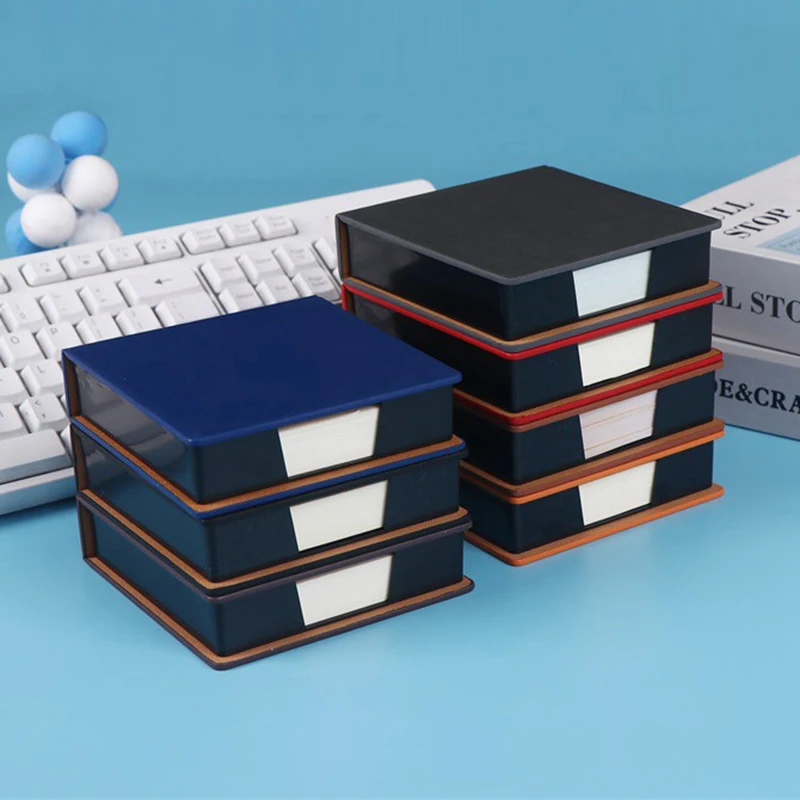 Sticky Notes Holder Business Office Note Box Sticky Note Dispenser Note Pads Desk Organizer Office Leather Sticky Note Box