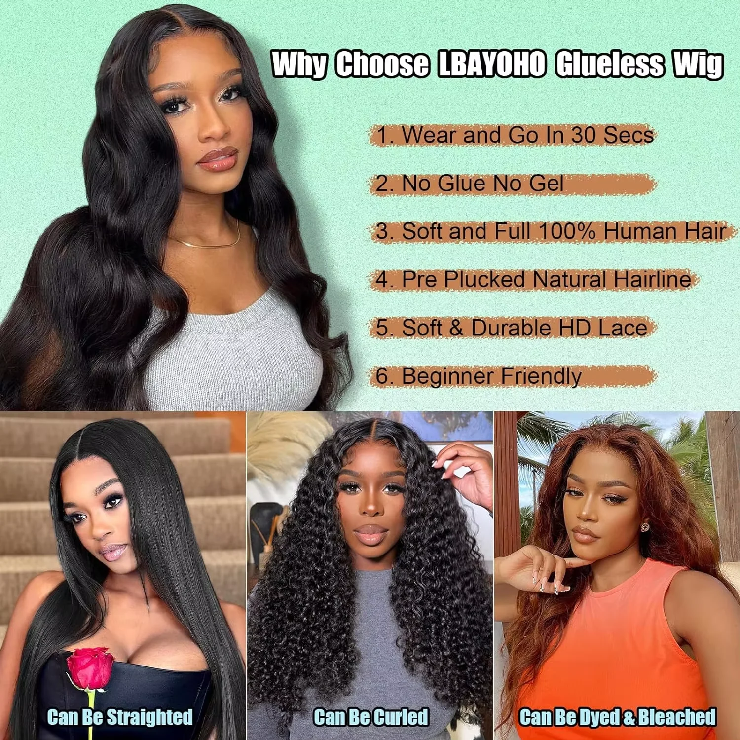 Wear Go Glueless Wig Body Wave Human Hair Wigs 30 32 Inch 4x4 5×5 HD Lace Closure Wig Pre Plucked Pre Cut Human Hair Wigs image 5