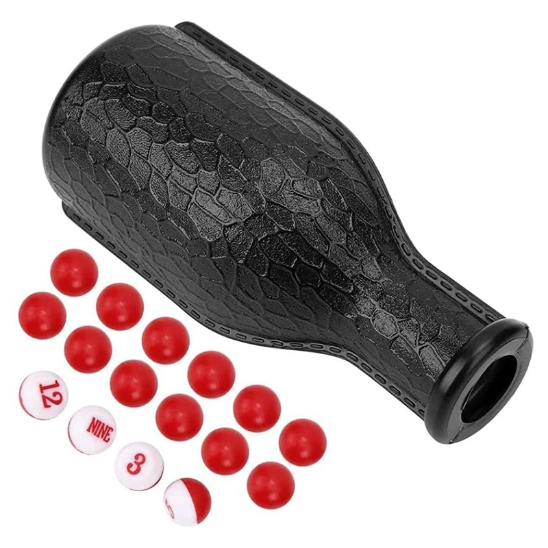 Plastic Billiard Pool Shaker Pool Snooker Billiard Table Kelly Pool Shaker Bottle With Red And White Tally Peas