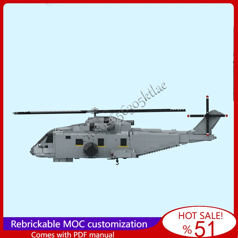 2285 ELEMENTÓW MOC Seria Bitewna AW-101 Helikoptery Wojskowe Model do Składania Edukacyjne Kreatywne Zabawki dla Dzieci Prezenty Świąteczne