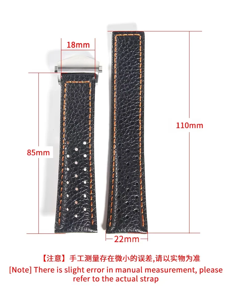 For TAG Heuer Genuine Leather Folding Buckle Anti-Allergy Watch Band Men Calila Monaco Seagull Street Fighter Tonneau Watchband