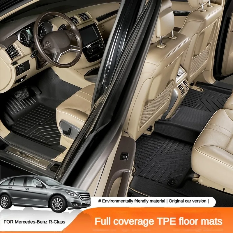 TPE Floor Mats For Mercedes Benz R-Class 2006-2017 R300/320/350/400/500/W251 Full Coverage LHD ICEV Accessories