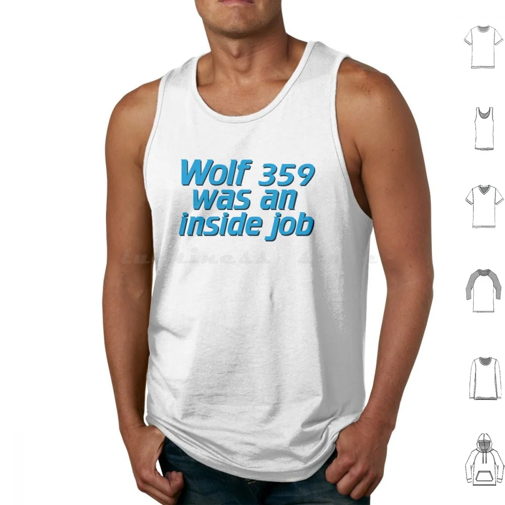 Wolf 359 era un trabajo interno! Camisetas sin mangas con estampado de algodón Lower Decks Wolf 359 Borg Boimler Mariner Tendi Cerritos