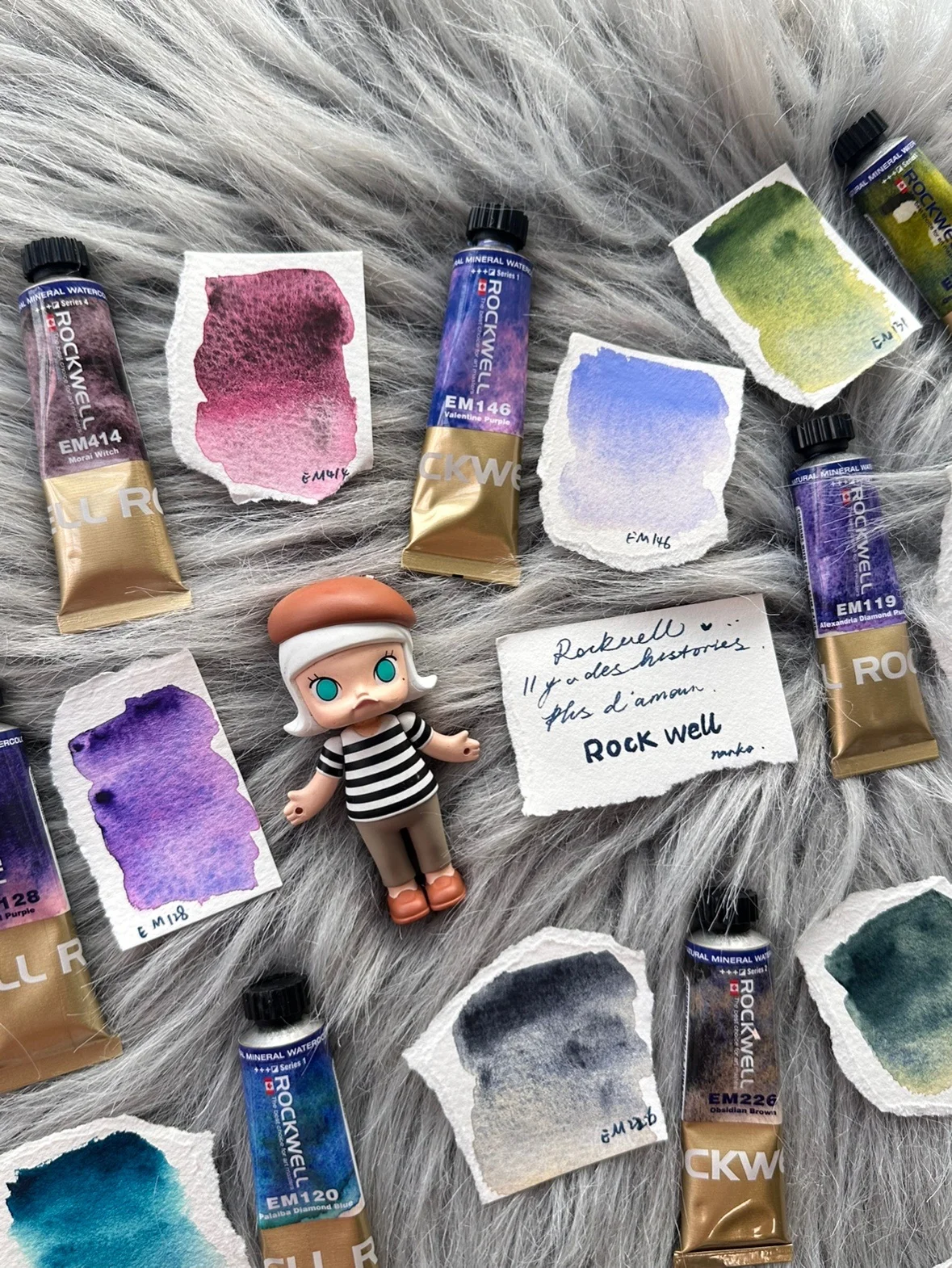 

canada ROCKWELL mineral watercolor pigment 12 color solid travel magic Acuarela artist beginner art supplies student supplies