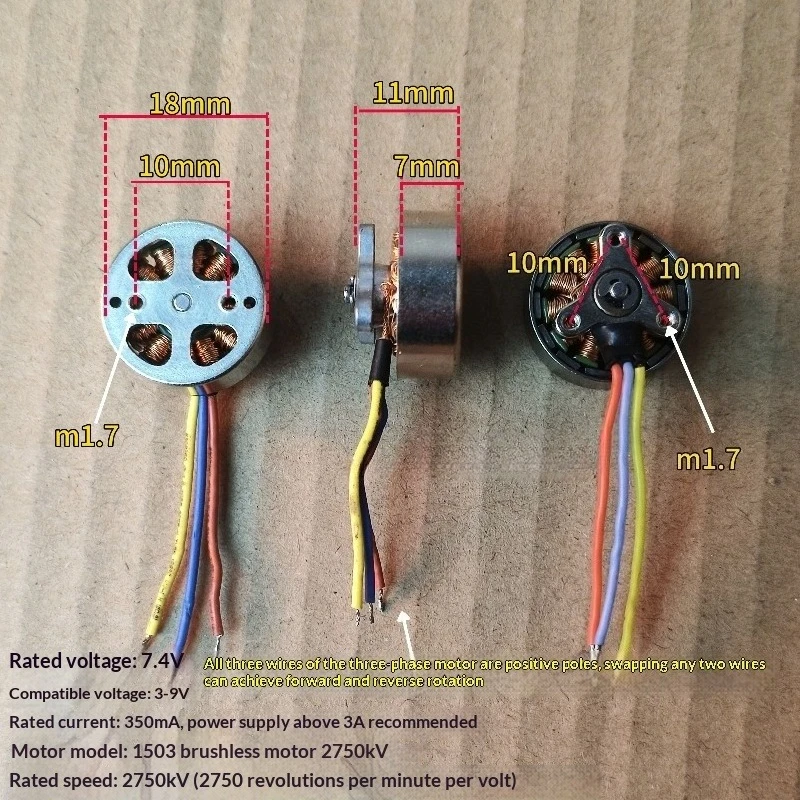 DJI Mini 1503 3相ブラシレスモーター 64プロペラ クアッドコプター RCドローン DIYアクセサリー