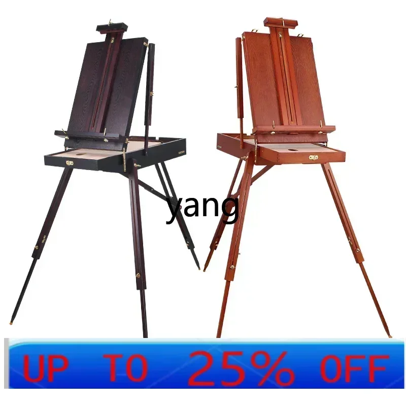 

LTT Wooden Oil Painting Case Aluminum Alloy Tie Rod Men's Painting Case Oil Painting Easel