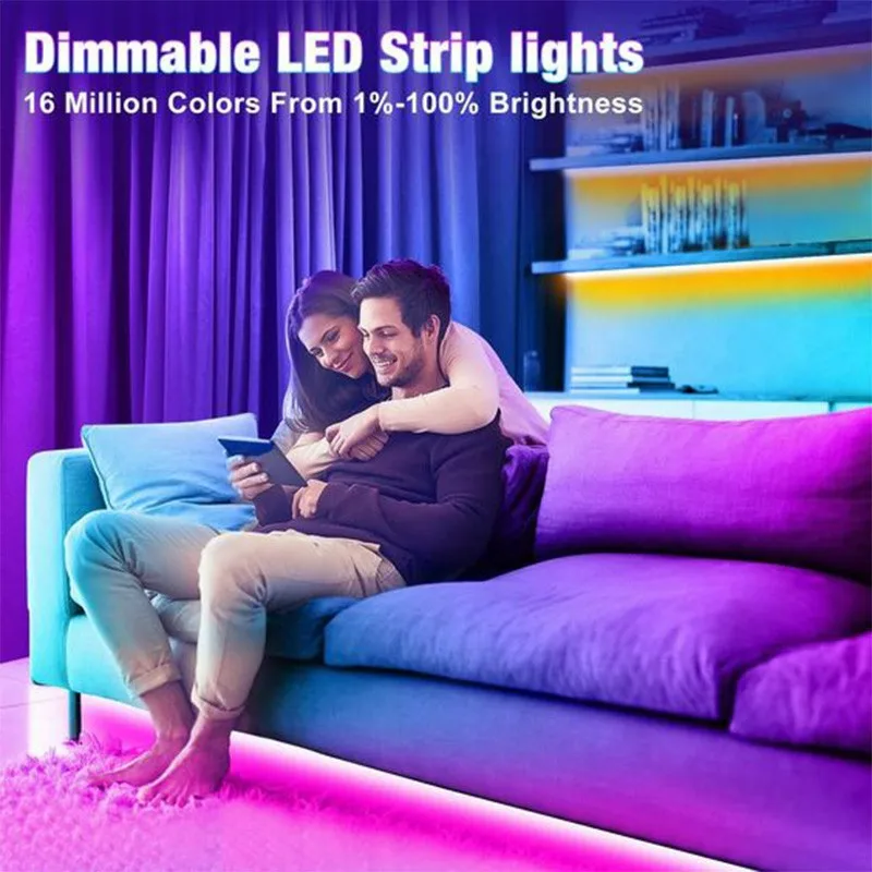 Taśma LED 5050 RGB LED Light Smart APP Control For Christmas Party TV Backlight Home Bedroom Decor Lighting Ribbon Tape