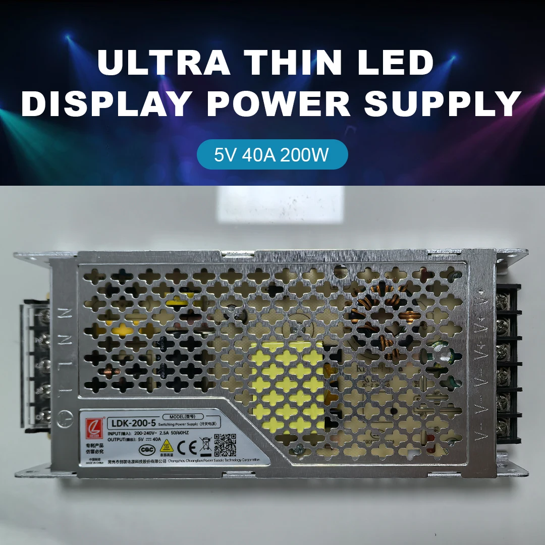 LDK-200-5 Full Color Module LED Display Power Supply 200W 5V40A Electronic Screen Transformer Supports 240VAC Input