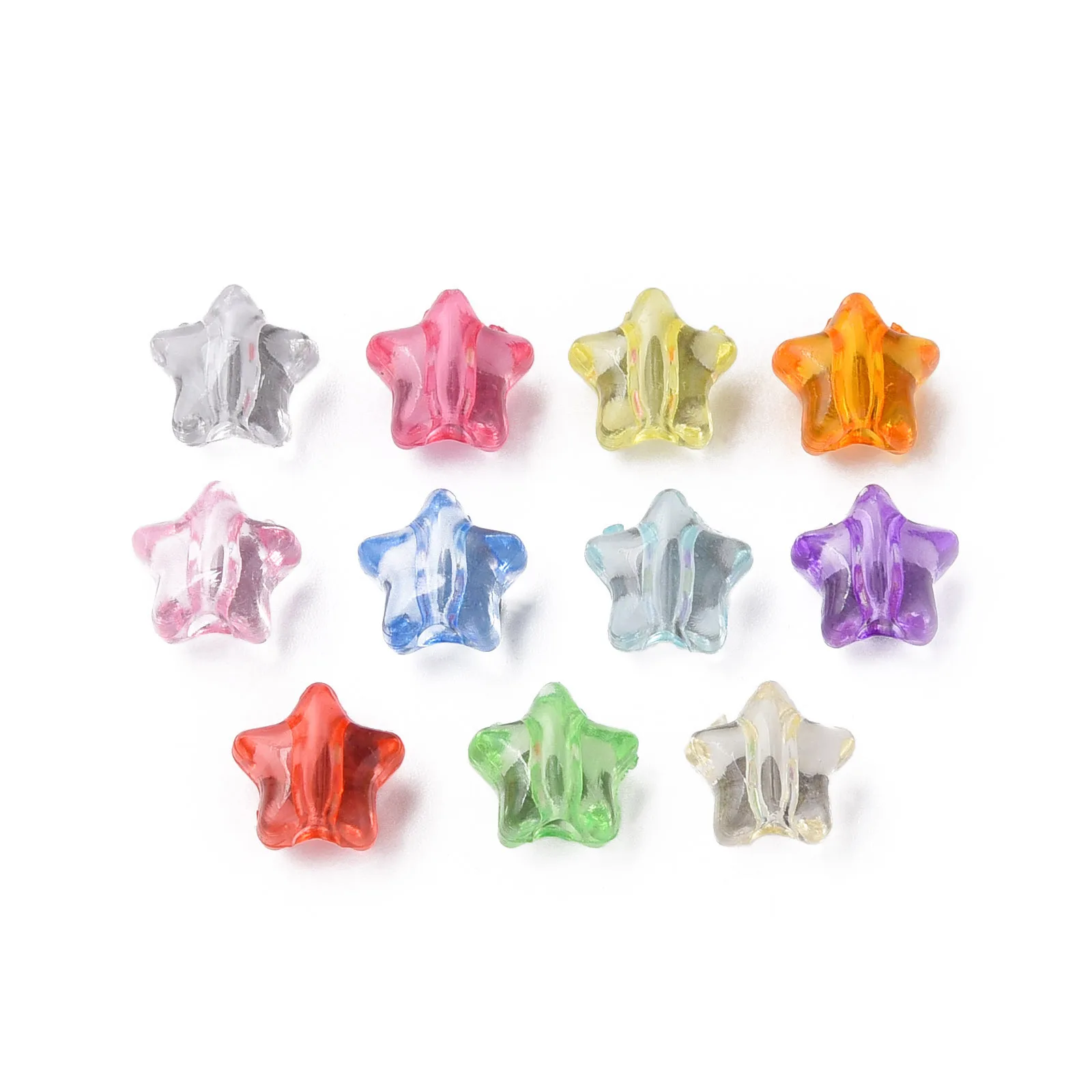 

500g Star Bead Transparent Acrylic Beads Colroful Loose Spacer Charm Beads Bracelet Necklace for DIY Handmade Jewelry Making