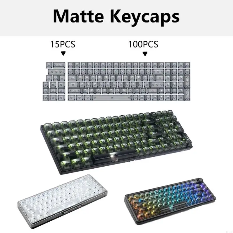 H37F Improved Typing Experience 115Keycaps OEM Profile Modern Keycaps for Mechanical Keyboards, Suitable for Various Layouts