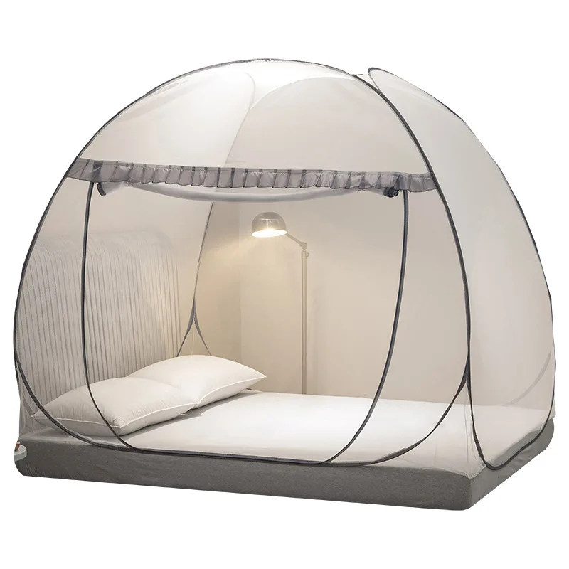 Custom. Mongolian Yurt Mosquito Net Foldable No-Installation Mosquito Net Simple Style Student Single/Double Mosquito