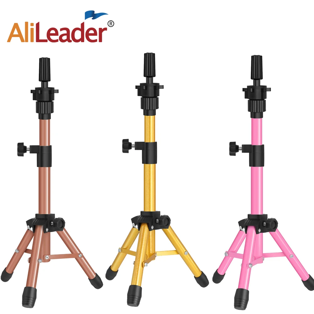 

Mini Mannequin Head Stand 23.5Inch 64Cm Wig Stand Tripod Adjustable Metal Tripod For Training Heads And Canvas Block Head