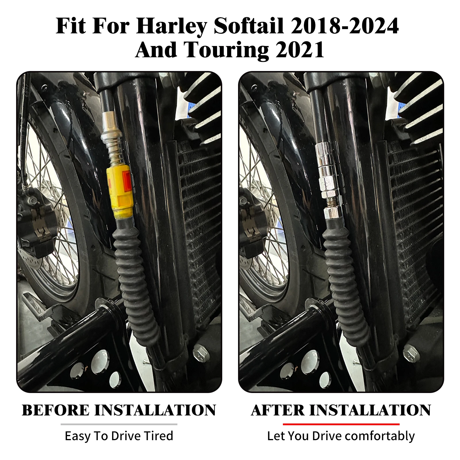 دراجة نارية عتلات الفرامل كبل القابض سلك الضابط ل هارلي سوفتيل اندلاع فات بوي ديلوكس سليم FXLR 2018-2024 بجولة 2021 #2