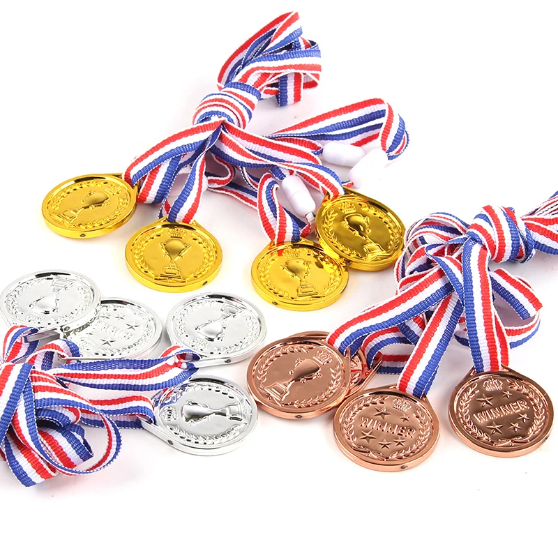 1PC Gold Silver Bronze Award Medal Winner Reward Football Competition Prizes Award Medal For Souvenir Gift Sport Kids Toys