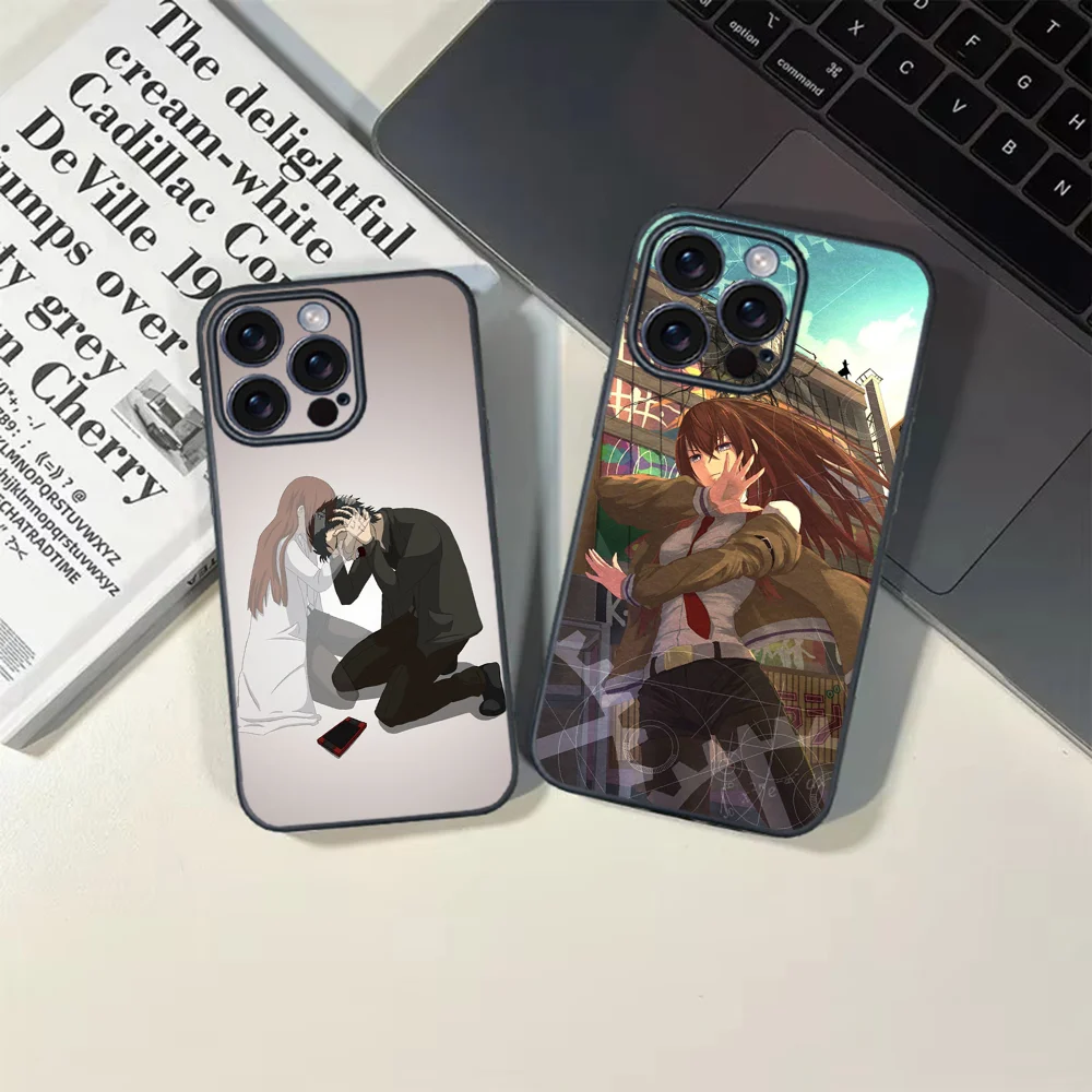 Anime S-Steins Gate Phone Case For iPhone 16 15 14 13 12 11 PRO MAX PLUS Mini TPU Soft to Skin-friendly case