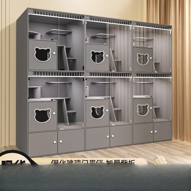 Solid wood villa, cabinet pet store breeding cage room display cabinet litter house product