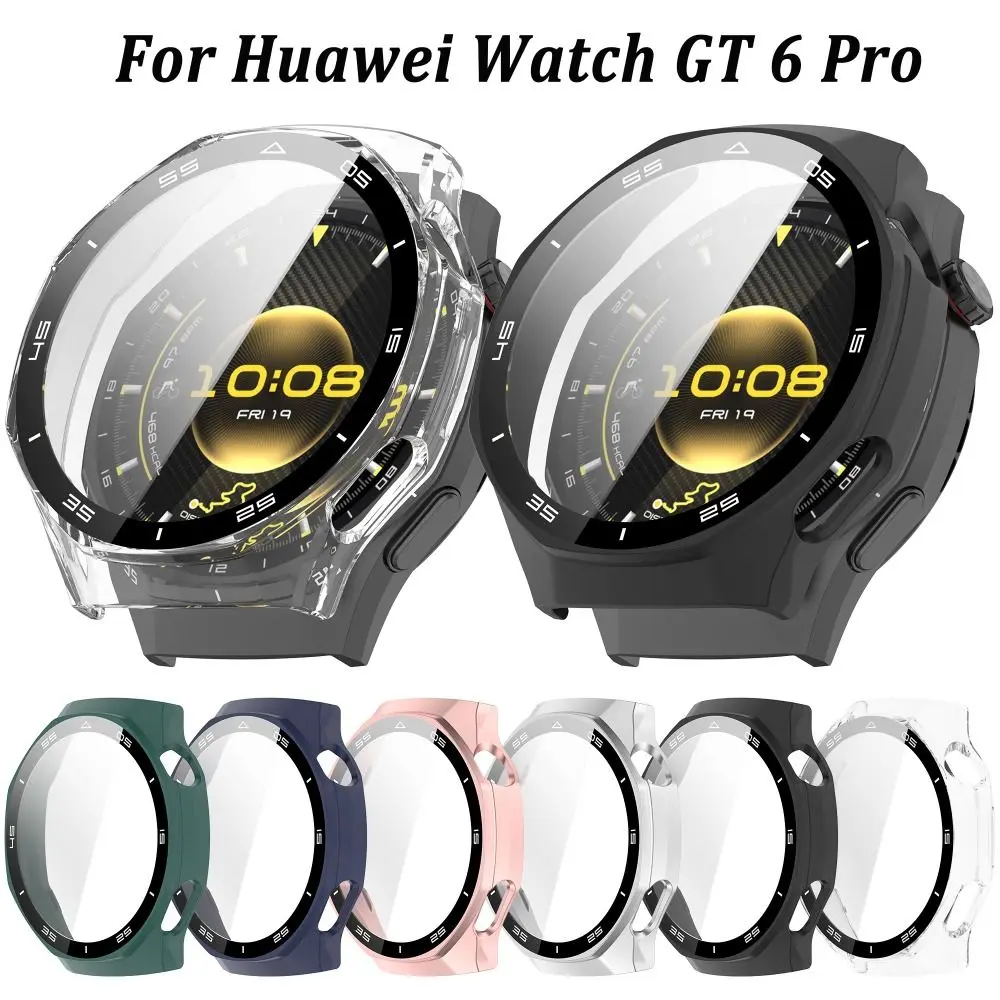Tempered PC Protective Case Anti-Scratch with Scale Screen Protector Accessories Smart Watch for Huawei Watch GT 6 Pro 46MM