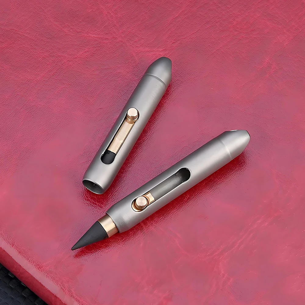 

Мини-ручка из титанового сплава, вечная ручка навсегда, вечный карандаш, портативный кулон для ключей, карманная ручка, ручка для экстренного письма, EDC