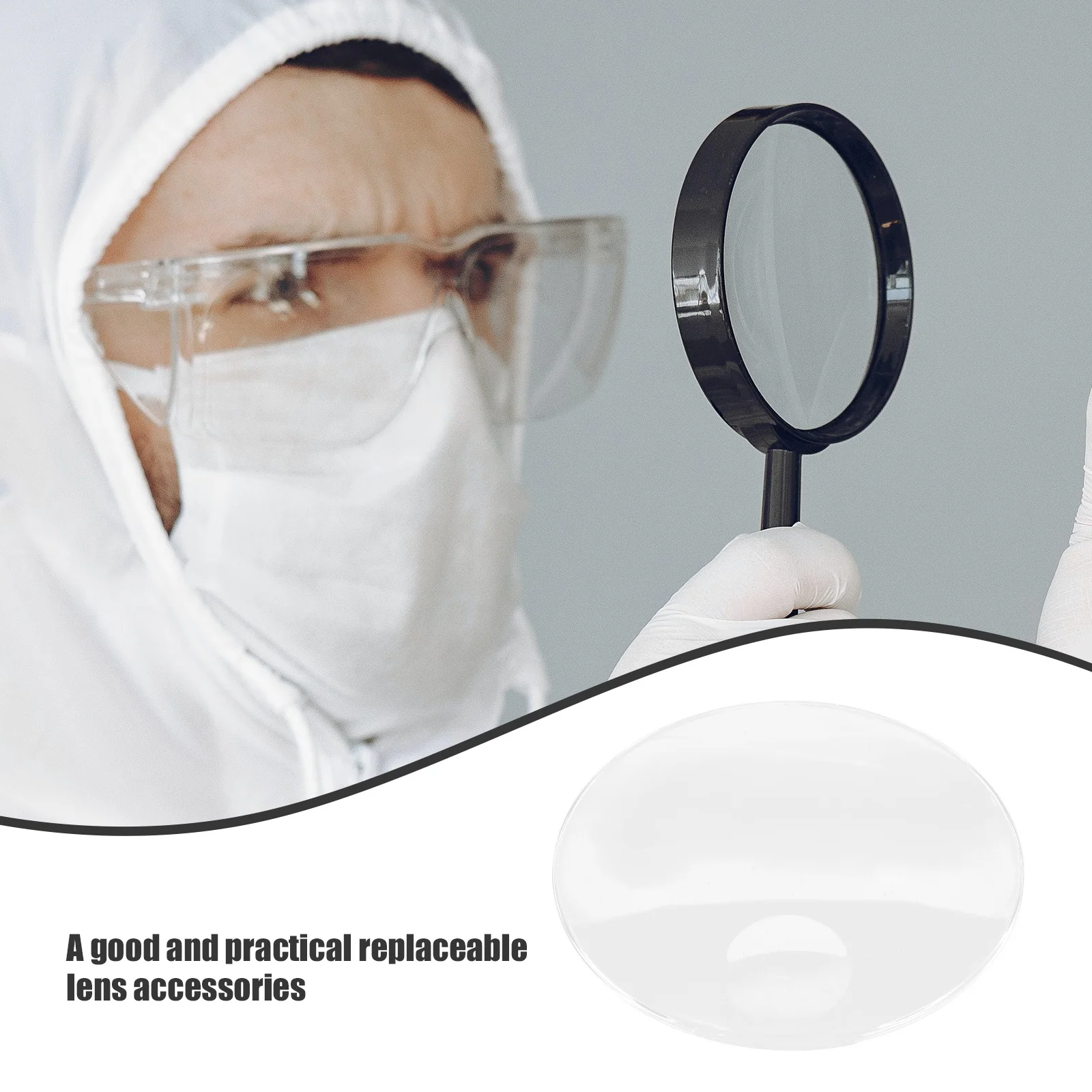 

Clear Acrylic Magnifying Lens Portable Round Design Bright Image Enhance Viewing Experience Accessories Magnifying Lens