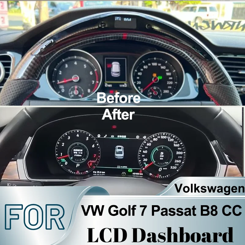 

For VW Golf 7 GTI Variant AID Car LCD Instrument Panel Replacement Dashboard Entertainment Intelligent Multimedia