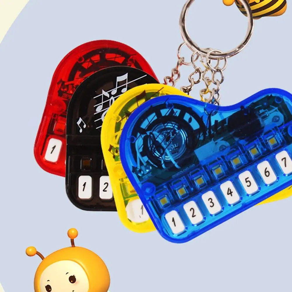 Портативный музыкальный инструмент, игрушка, детские игрушки, мини электронная клавиатура Keychai, прозрачная Подвеска для пианино для детей