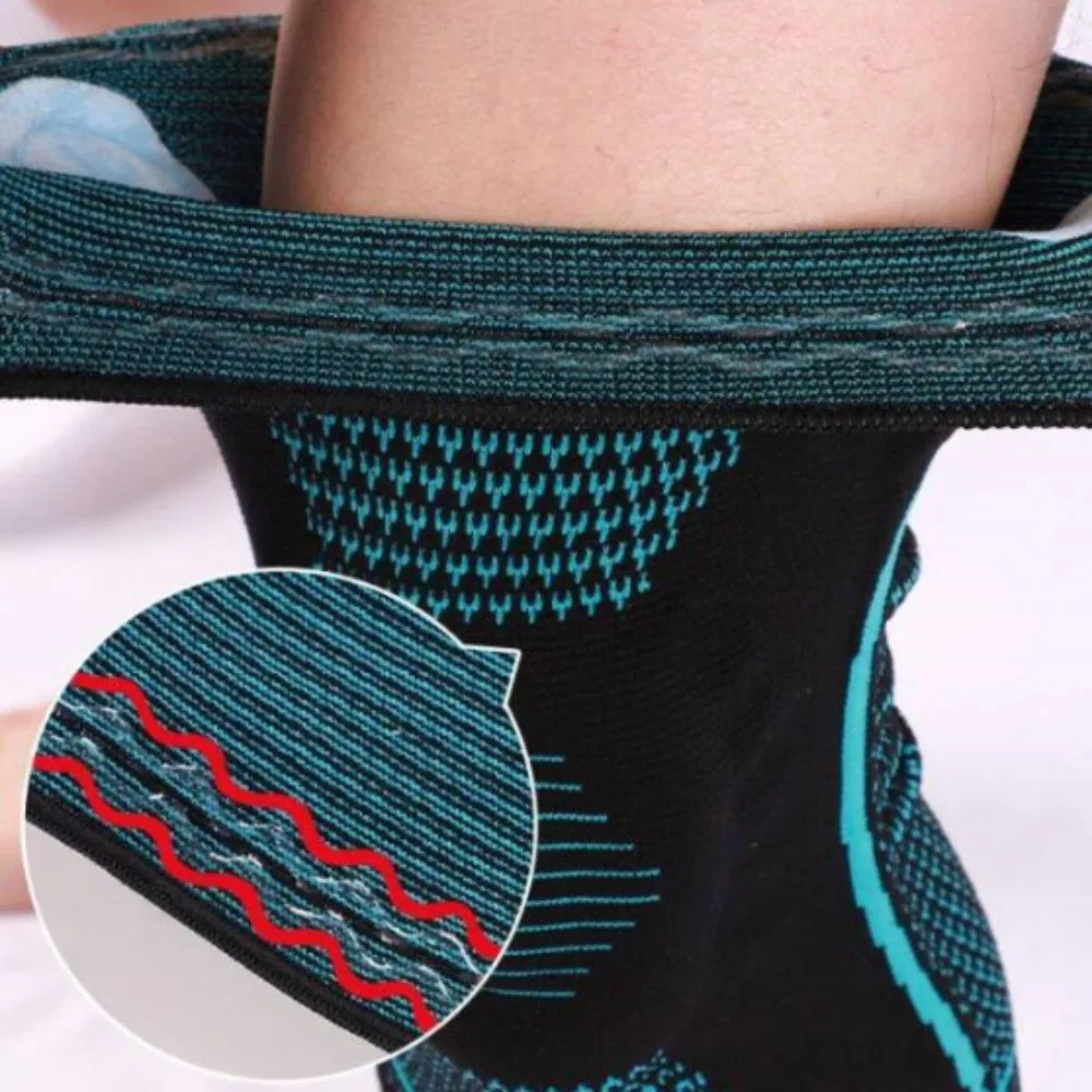 

1 Pair High Elastic Silicone Knee Pads Breathable Leg Covers Sports Knee Pads Elbow Support Compression Knee Braces Gym