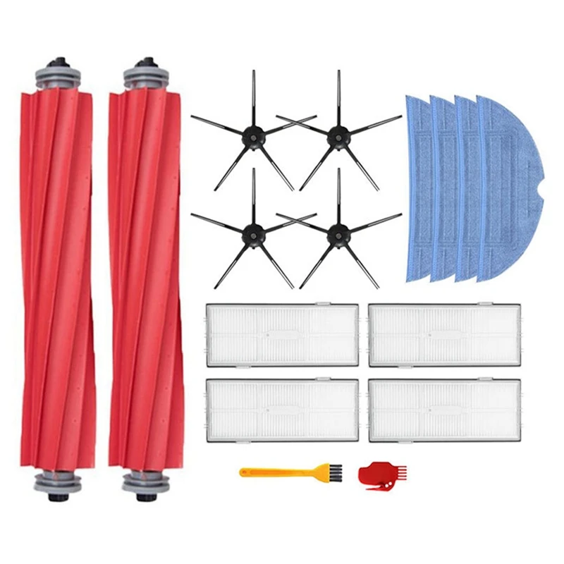 ถุงหูรูดแปรงลูกกลิ้งสำหรับ roborock S7 MaxV PLUS S7 MaxV G10S พิเศษ Pro PLUS ชิ้นส่วนเครื่องดูดฝุ่น HEPA แปรงถูพื้นด้านข้าง