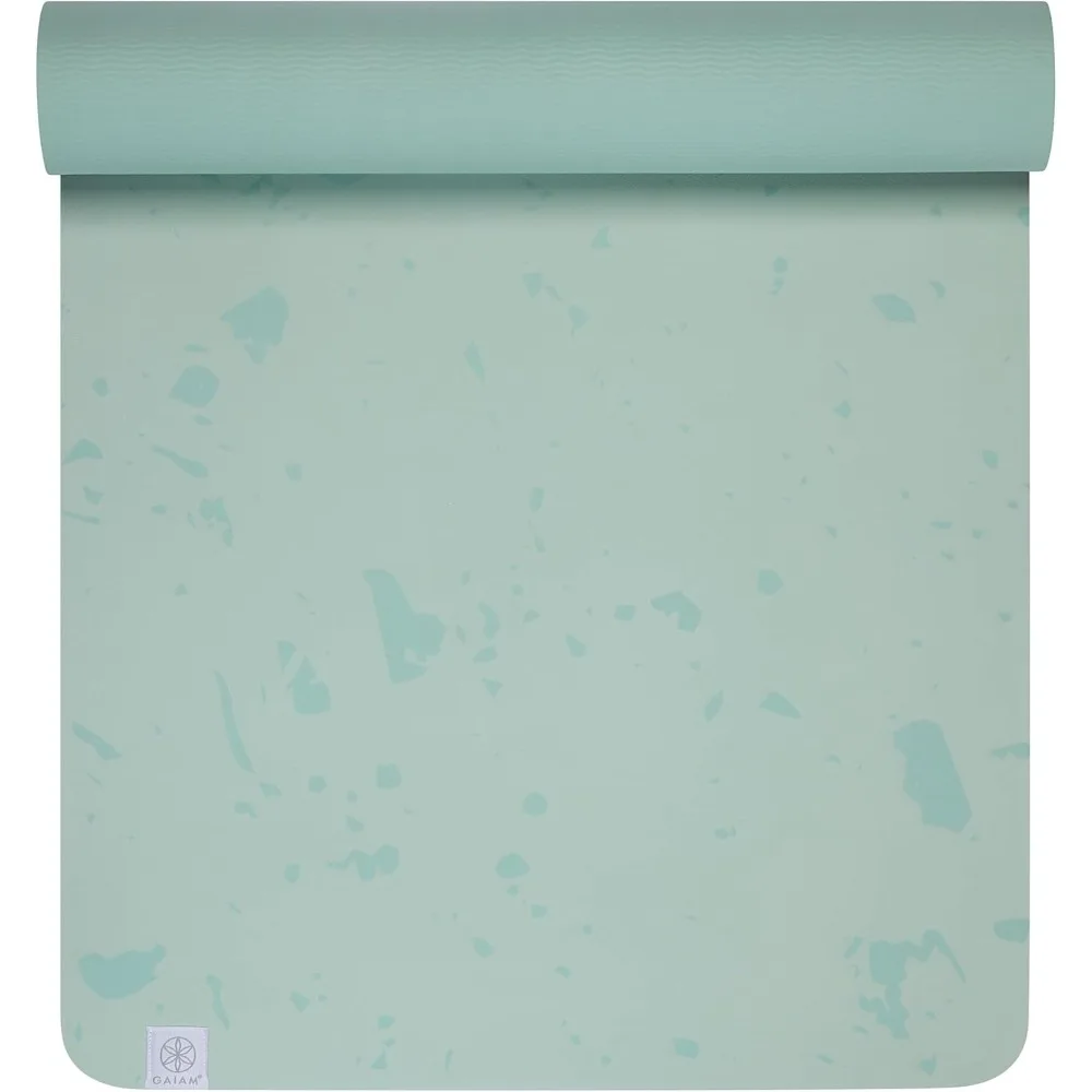 حصيرة يوجا TPE سميكة للغاية 6 مم غير قابلة للانزلاق وقابلة للعكس لليوجا والبيلاتس واللياقة البدنية والتدريبات المنزلية