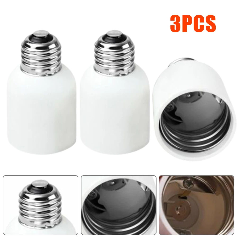 3Pcs Light Sockets E26/E27 To E39/E40 Light Bulb Base Adapter Mogul  Socket Bulb Holder Home Office Lighting Accessories