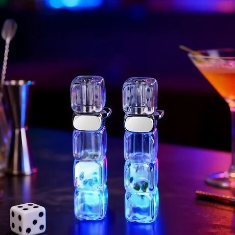 Creative Rotating Lighter, Air-Filled, Windproof, Cool, Personalized, High-Beauty Dice Sparkle Diamond Pink Cute Lighter