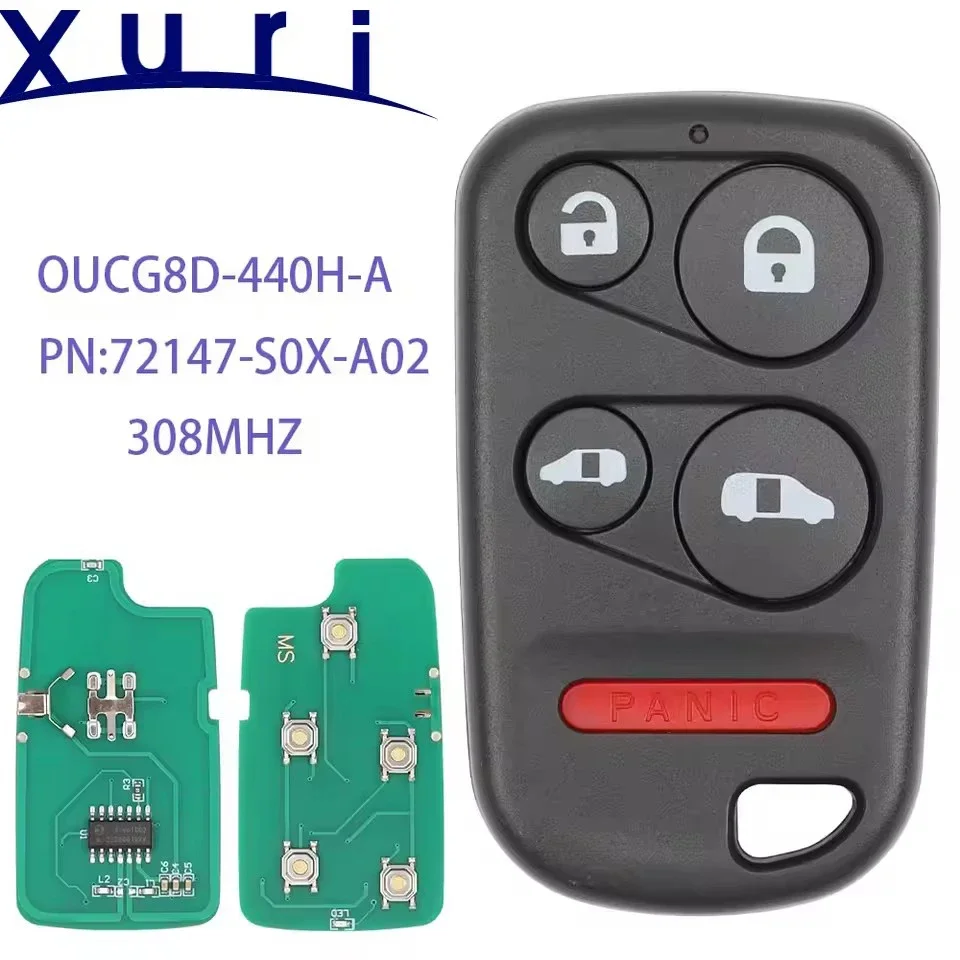 Автомобильный брелок с дистанционным управлением Xuri OUCG8D-440H-A 308 МГц для Honda Odyssey 2001 2002 2003 2004, замена ключа-транспондер Автомобильный брелок с дистанционным управлением Xuri OUCG8D-440H-A 308 МГц для Honda Odyssey 2001 2002 2003 2004, замена ключа-транспондер