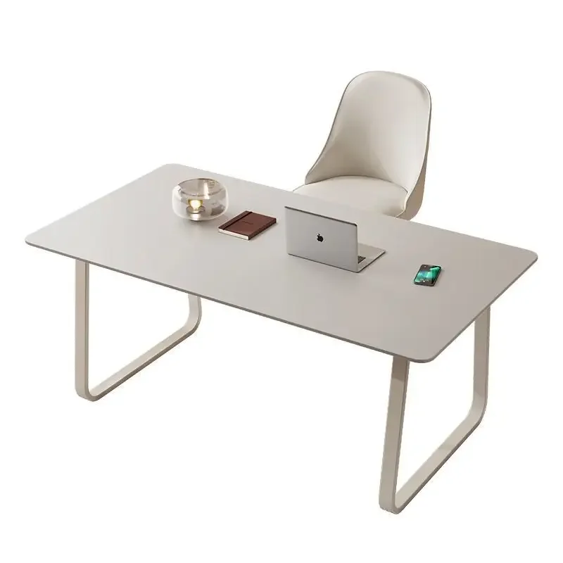 

Cream Wind Desk Desktop Computer Desk Small Pure White Rock Slate Student Home Desk