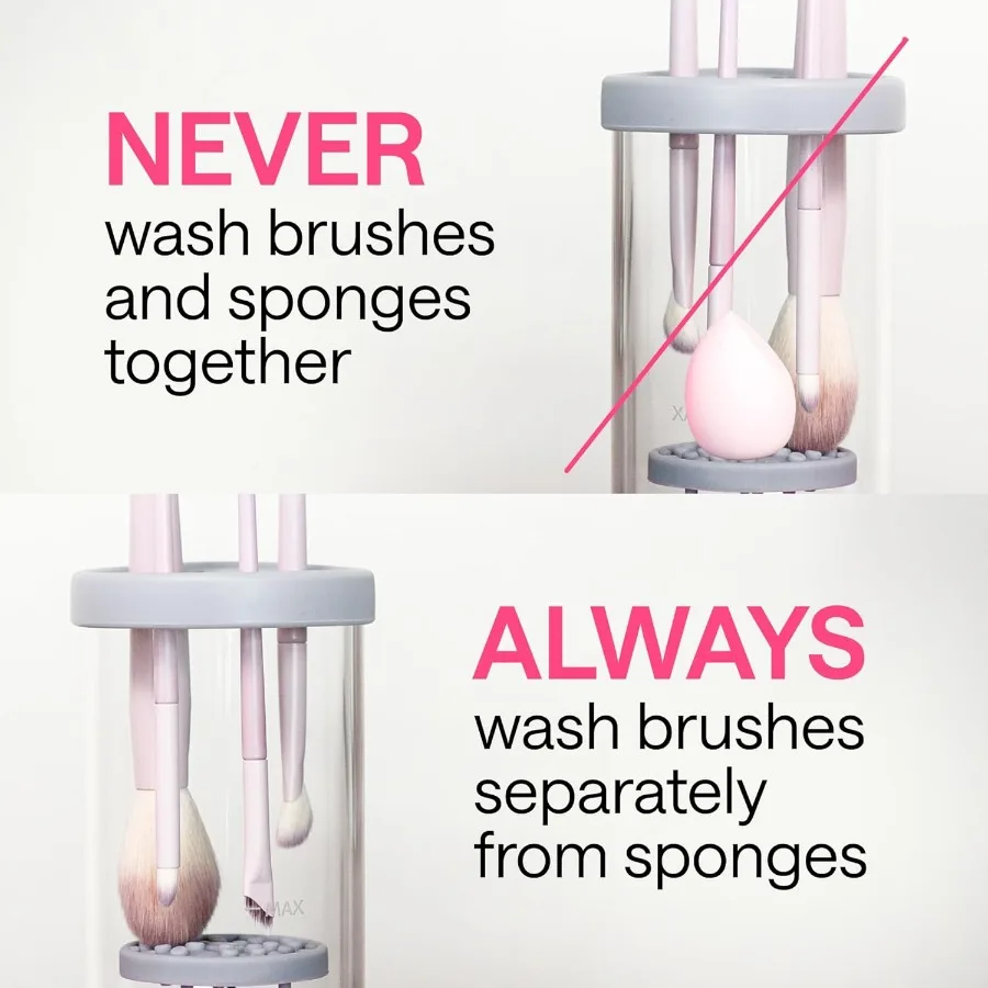 3in1 電動メイクブラシクリーナーマシンクリーンとドライメイクブラシツールスポンジ自動メイクアップドライヤー洗濯機ホルダー