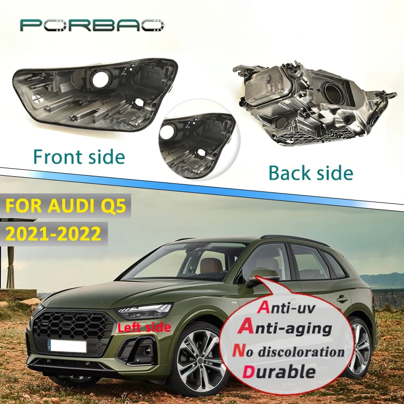 

High Standard For Audi Q5 2021 2022 Headlight Rear Shell Lamp Housing Lampshade Black Back Shell Headlight Base Light Box