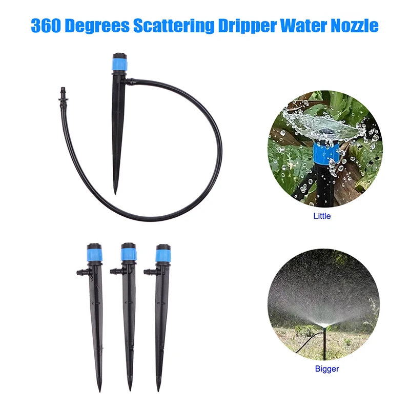 3Pcs Scattering Dripper Water Nozzle Garden Watering Sprinklers 360 Degrees Garden Water Irrigation System For 4/7mm 1/4