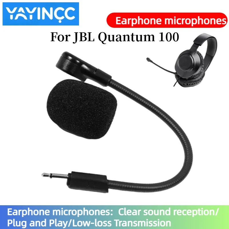 

YAYINCC Replacement Gaming Mics 3.5mm Game Microphone For JBL Quantum 100 headset Clear sound reception / plug and play MIC