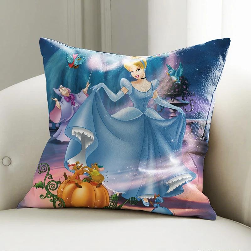 

Disney Cinderella Transformation Pillow Cushion Magic Theme Soft Sofa Decor Throw Pillow Home Decor Gift