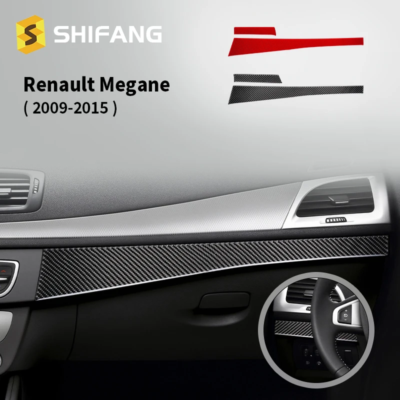 

Накладка на приборную панель, наклейка из настоящего мягкого углеродного волокна для Renault Fluence Megane RS 2009 2010 2011 2012 2013 2014, высококлассная