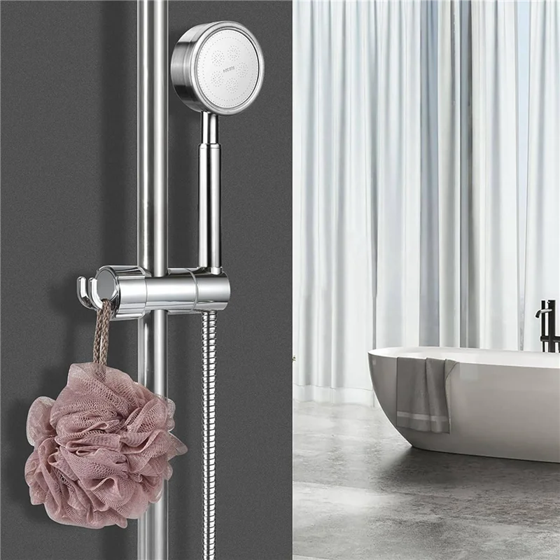 

Y51A-2X Hand Shower Holder With 2 Hooks, Adjustable Shower Holder, 360° Rotatable Shower Holder, For Bathroom