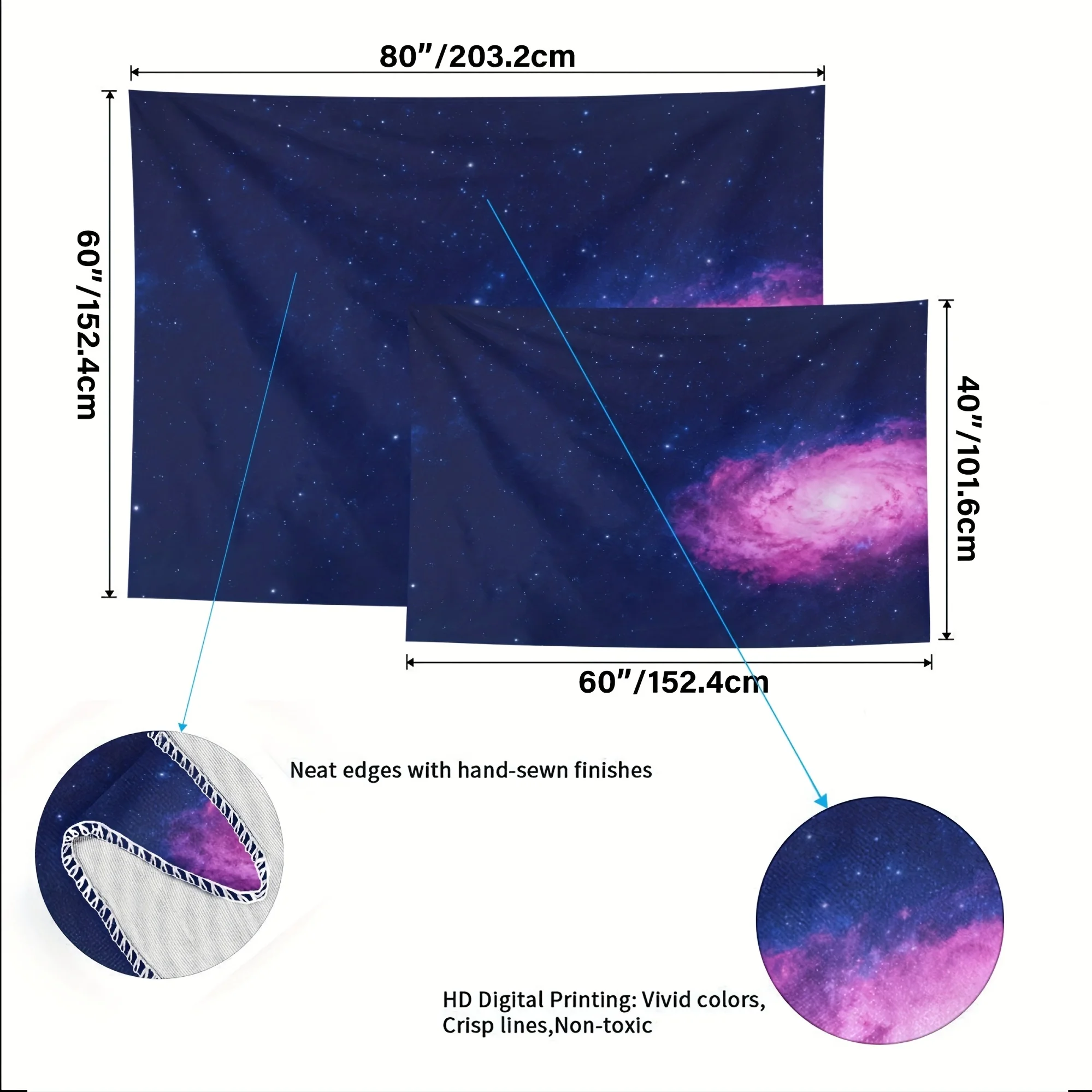 Pink And Purple Star System Starry Sky Tapestry - It Can Be Used As A Wall Decoration In Bedrooms, Living Rooms And Other Spaces