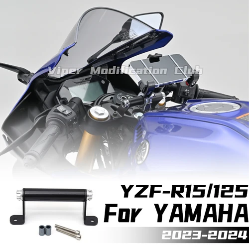 Para YAMAHA YZF-R15 YZF-R125 soporte extendido modificado soporte de navegación para teléfono móvil clip para teléfono móvil 2023 2024